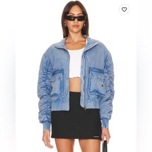 NWT We The Free Flying High Denim Bomber Jacket